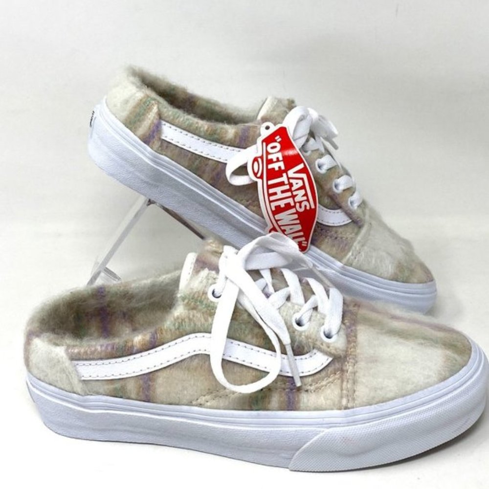 VANS Old Skool Mule Sneakers Soft Plaid Low Top Canvas Women's VN0A4P3Y98A